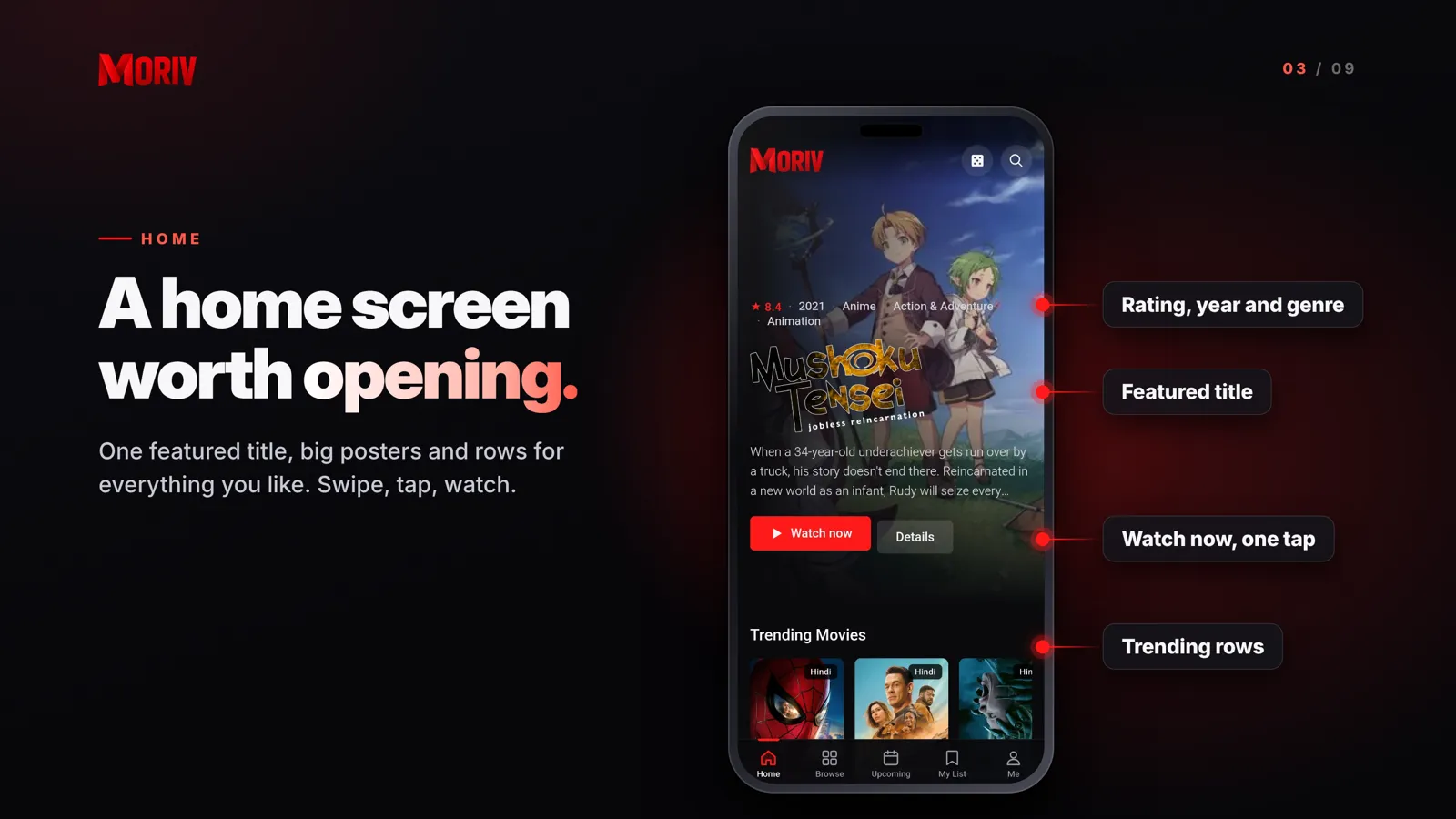 Home screen